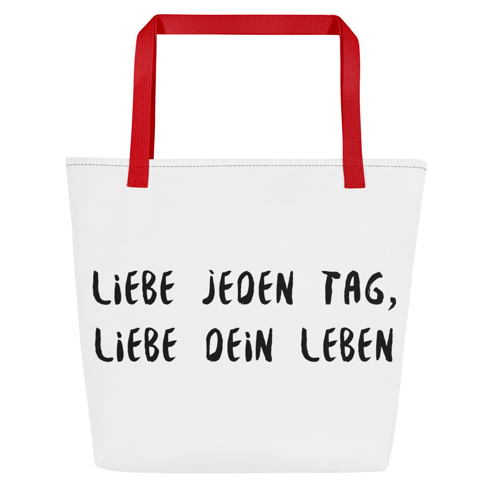 stoffbeutel - liebe jeden...