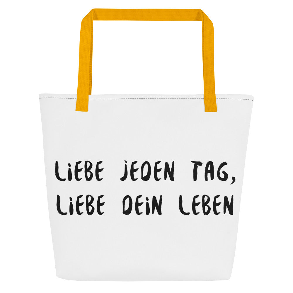stoffbeutel - liebe jeden...